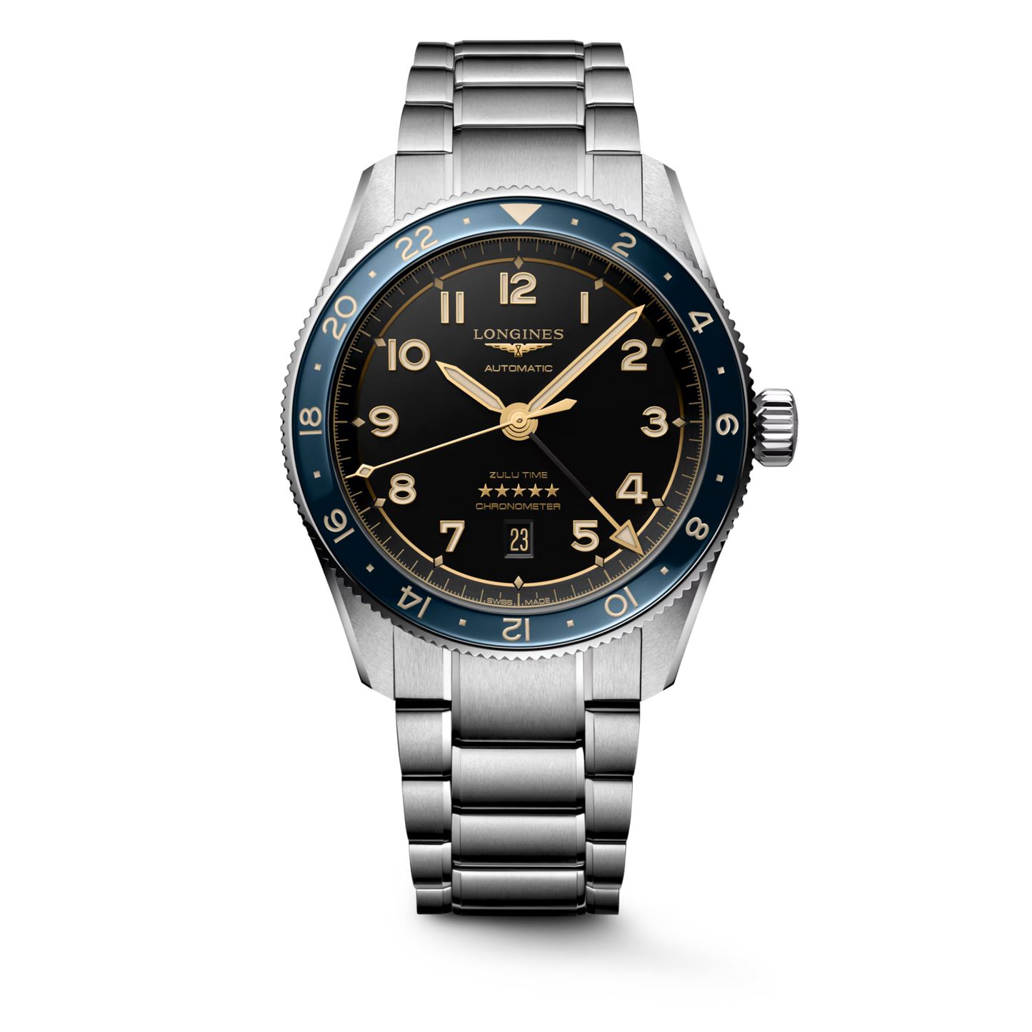 Longines Spirit Zulu Time Auto Chronometer 42 MM Anthracite Dial Watch L38124606