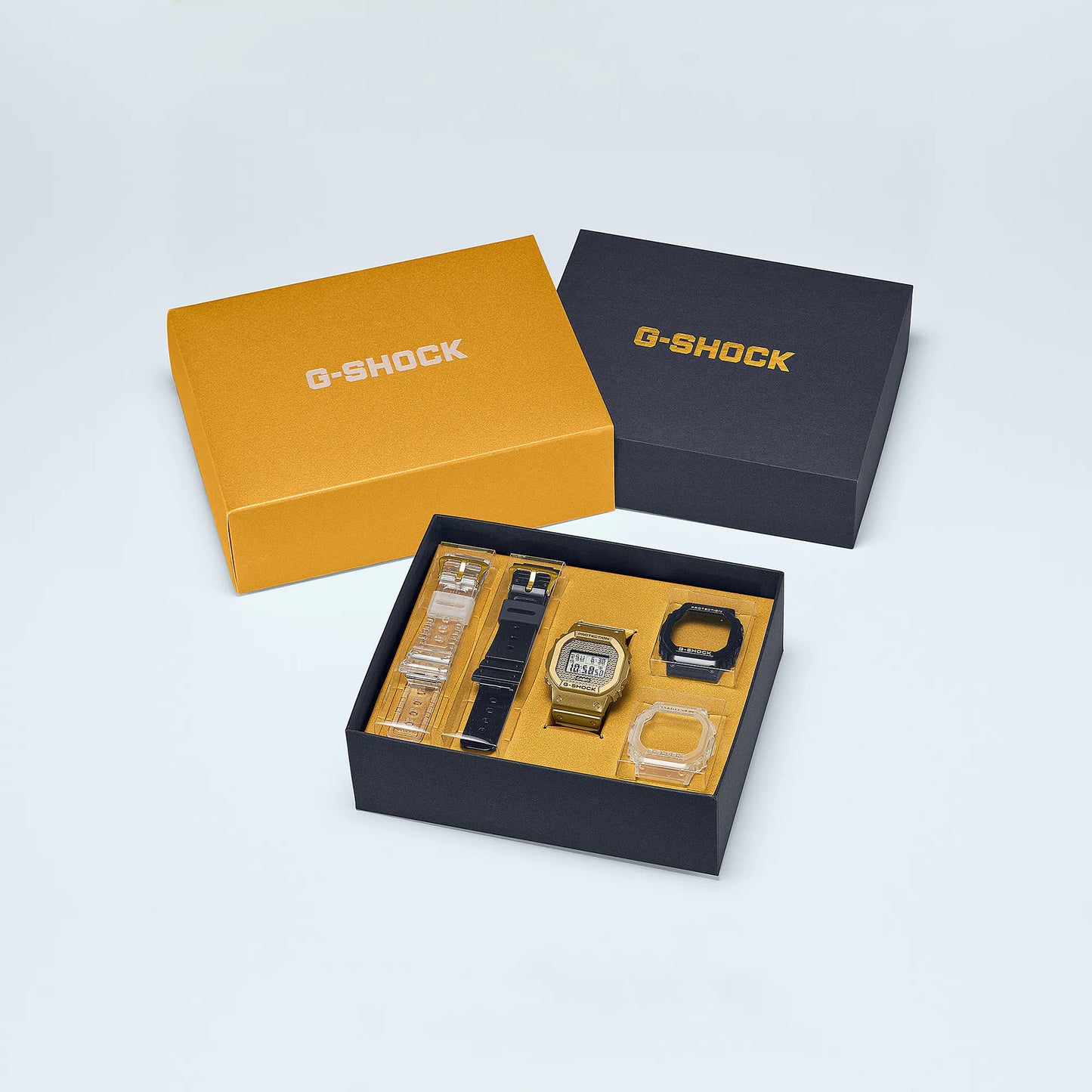 Casio G-Shock Hip Hop Gold Chain Watch With Interchangeable straps DWE-5600HG-1