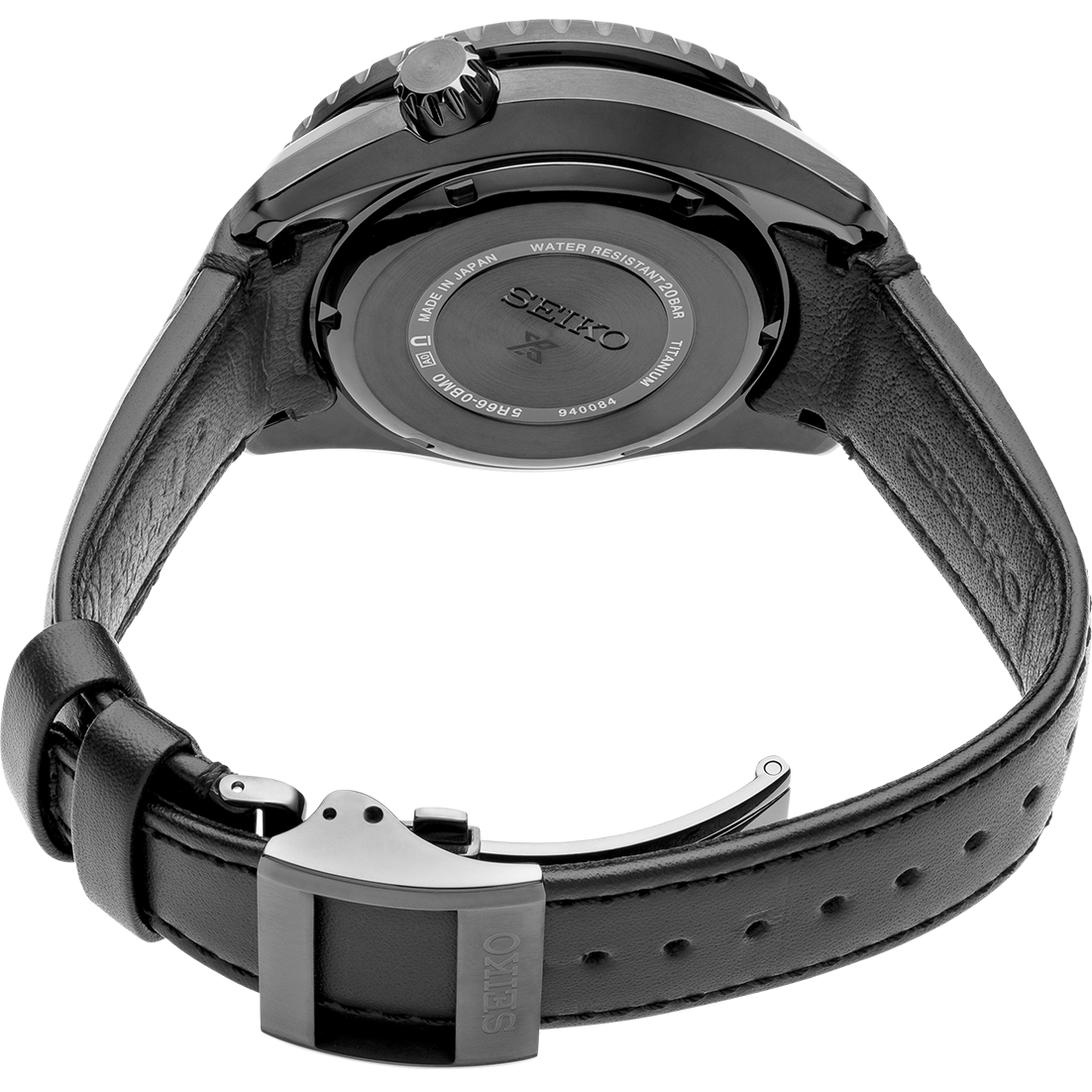 Seiko Prospex Titanium 44.8 MM Spring Drive GMT Black IP Watch - SNR027J1