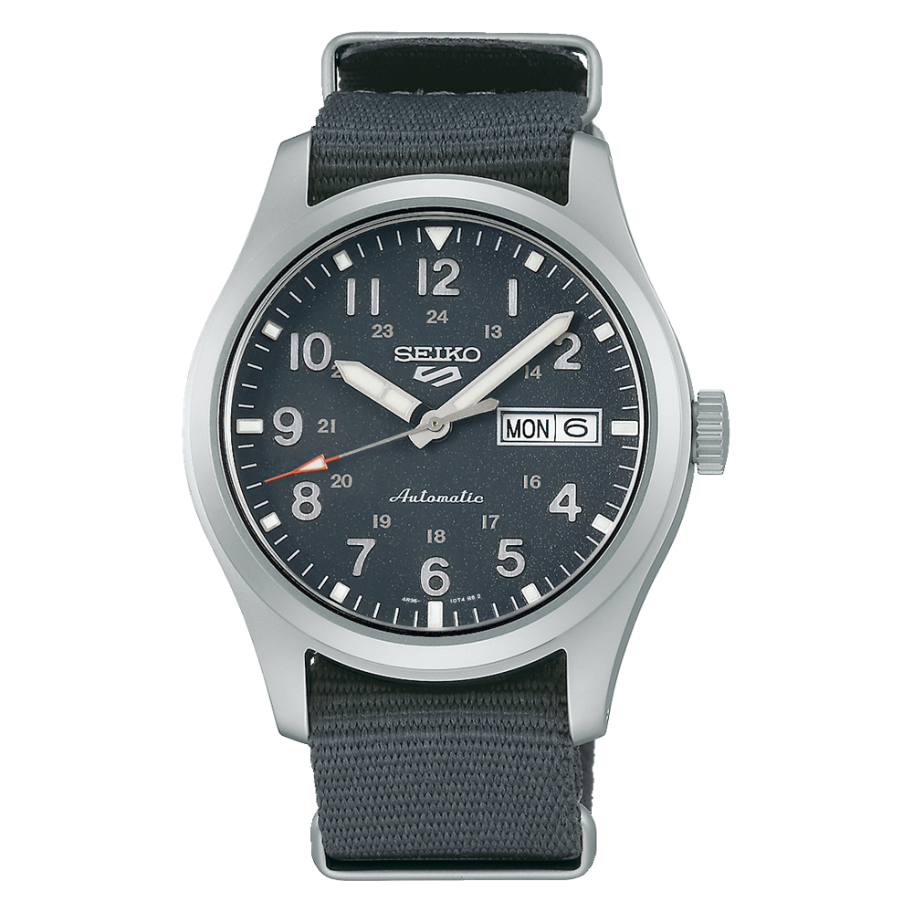 Seiko 5 Sports 39.4 MM Day-Date Automatic SS Nylon Band Watch - SRPG31K1