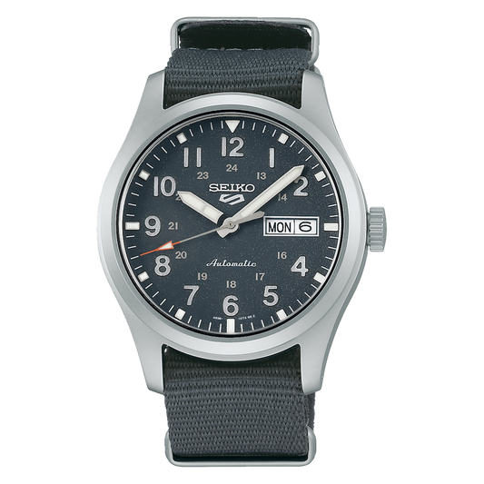 Seiko 5 Sports 39.4 MM Day-Date Automatic SS Nylon Band Watch - SRPG31K1