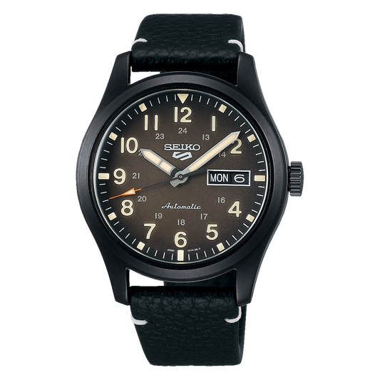 Seiko 5 Sports 39.4 MM Day-Date Automatic SS Full Black IP Watch - SRPG41K1