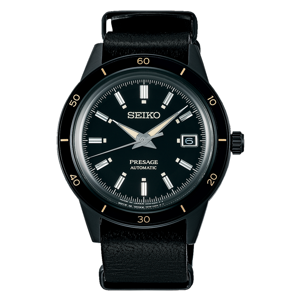 Seiko Presage 60's Style Automatic Black Nylon Band 40.8 MM Watch - SRPH95J1