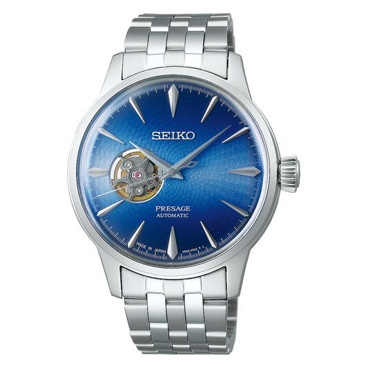 Seiko Presage Cocktail Time 'Blue Acapulco' Open Heart Automatic Watch SSA439J1