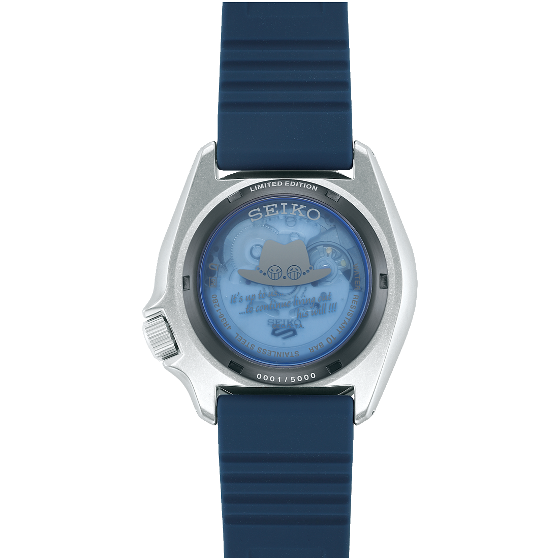 Seiko 5 Sports One Piece Sabo Limited Edition Blue Dial Watch SRPH71K1