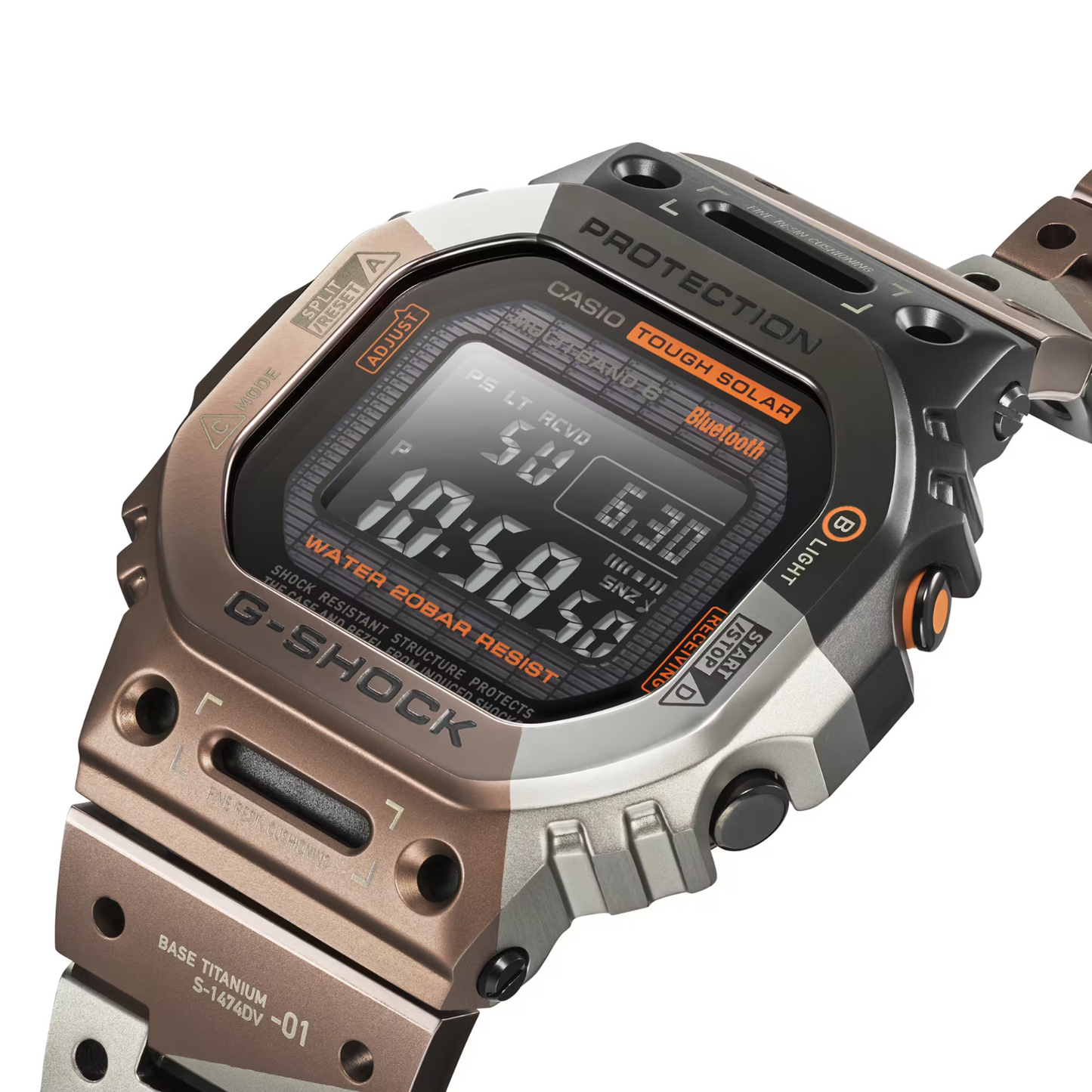 Casio G-Shock Multiband 6 Titanium Digital Men's Solar Watch GMW-B5000TVB-1