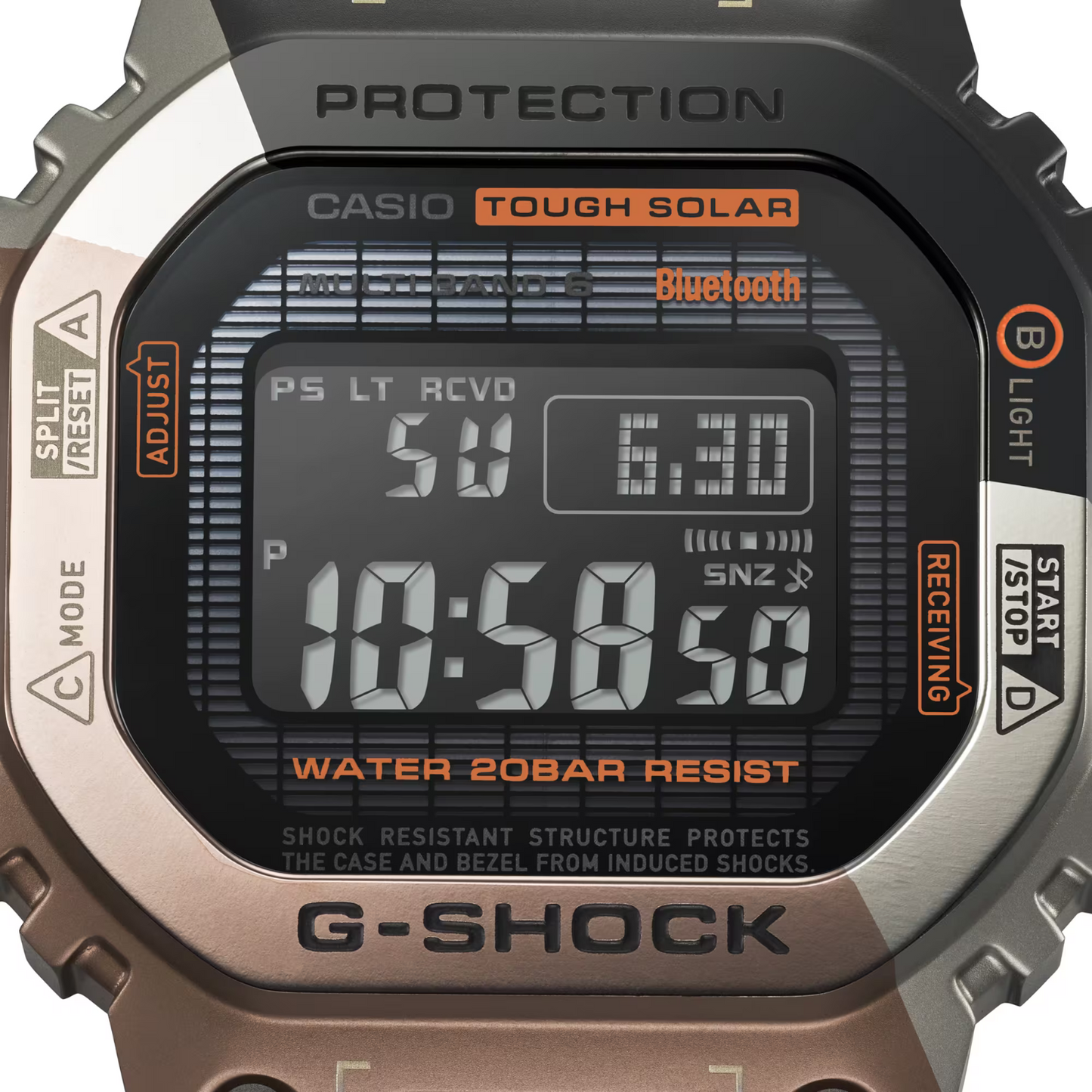 Casio G-Shock Multiband 6 Titanium Digital Men's Solar Watch GMW-B5000TVB-1