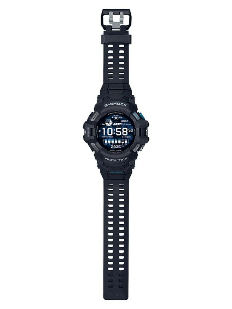 Casio G-Shock G-Squad Pro Black Resin Blue Accents Smartwatch - GSW-H1000-1