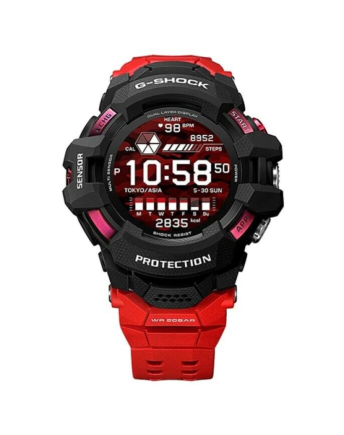 Casio G-Shock G-Squad Pro Red Resin Smartwatch - GSW-H1000-1A4