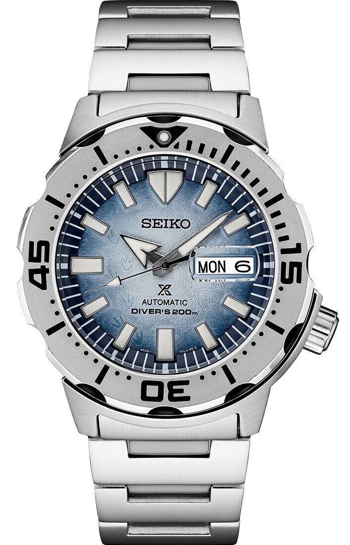 Seiko Prospex Save The Ocean Frost Monster SE 42.4 MM Automatic Watch SRPG57K1