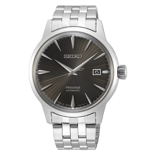 Seiko Presage Cocktail Automatic 40.5 MM Black Sunray Dial SS Watch SRPE17J1
