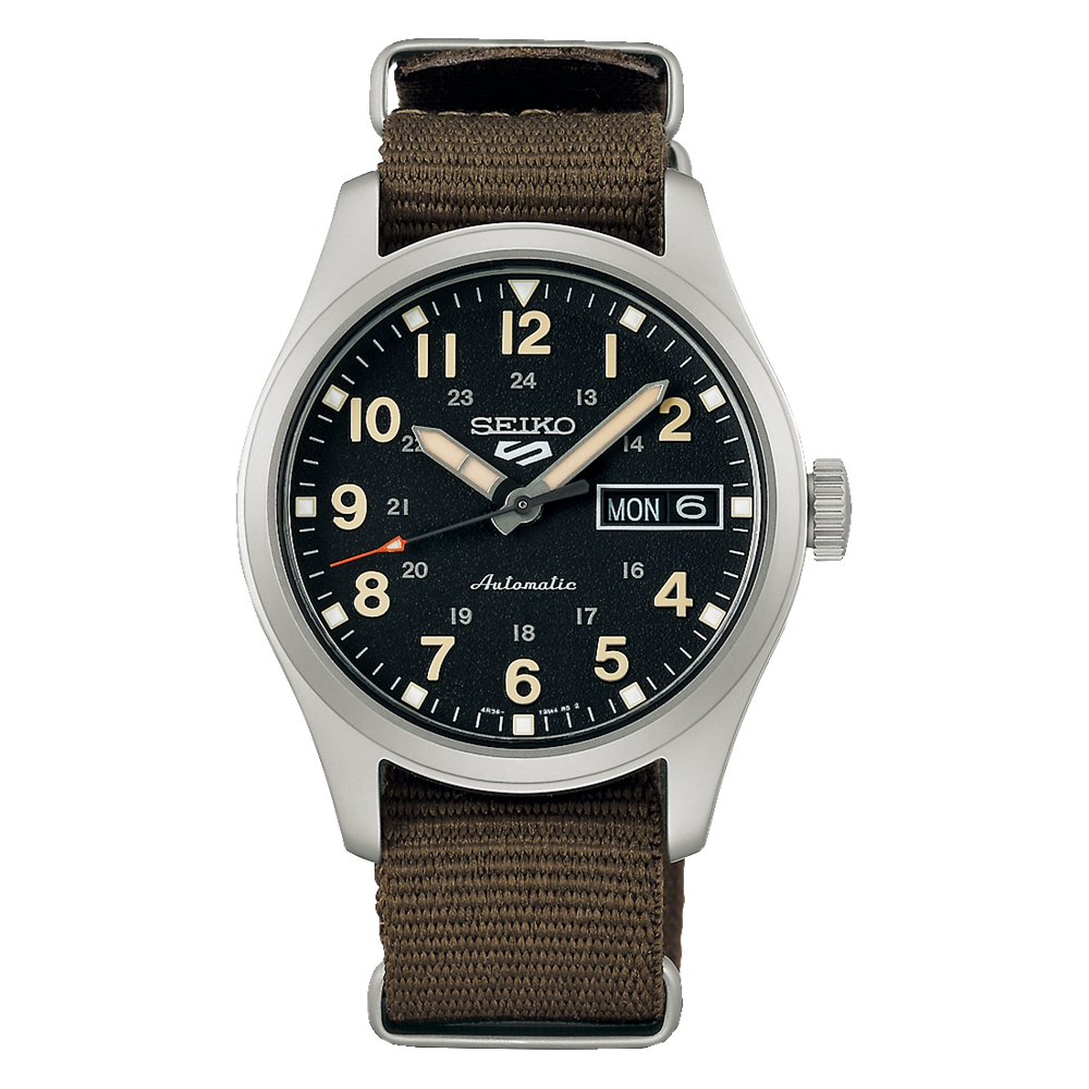 Seiko 5 Sports Field Sports Style Automatic 36.4 MM Black Dial Watch - SRPJ85K1