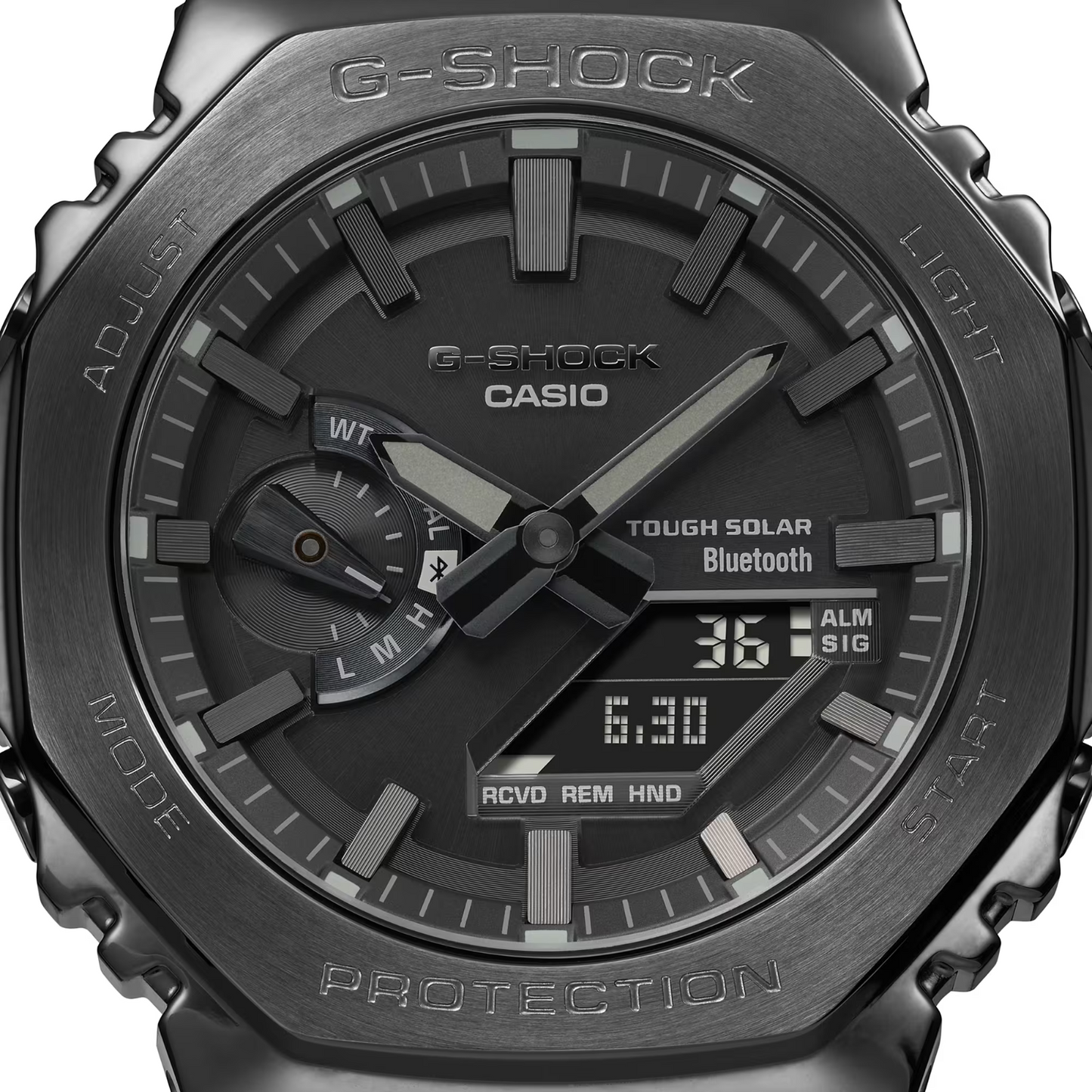 Casio G-Shock Analog Digital Full Metal Black IP Bluetooth Watch - GM-B2100BD-1
