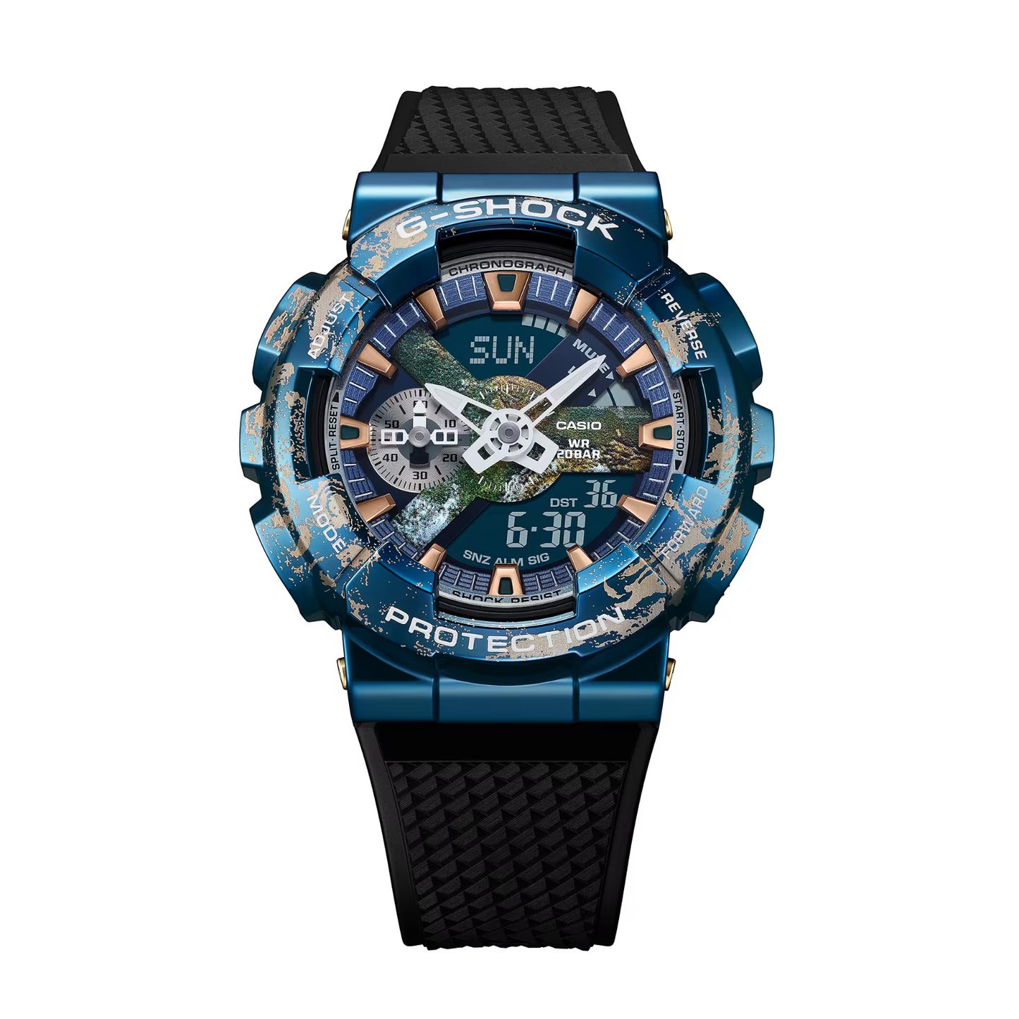 Casio G-Shock Analog Digital Limiter Earth Resin SS Watch GM-110EARTH-1
