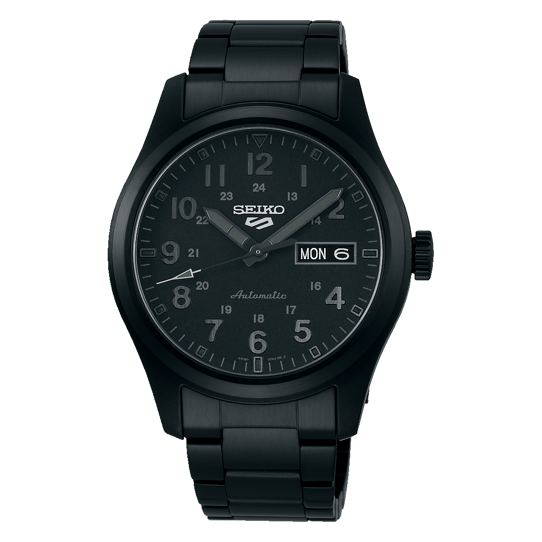 Seiko 5 Sports Stealth Black Stainless Steel 39.4 MM Automatic Watch - SRPJ09K1