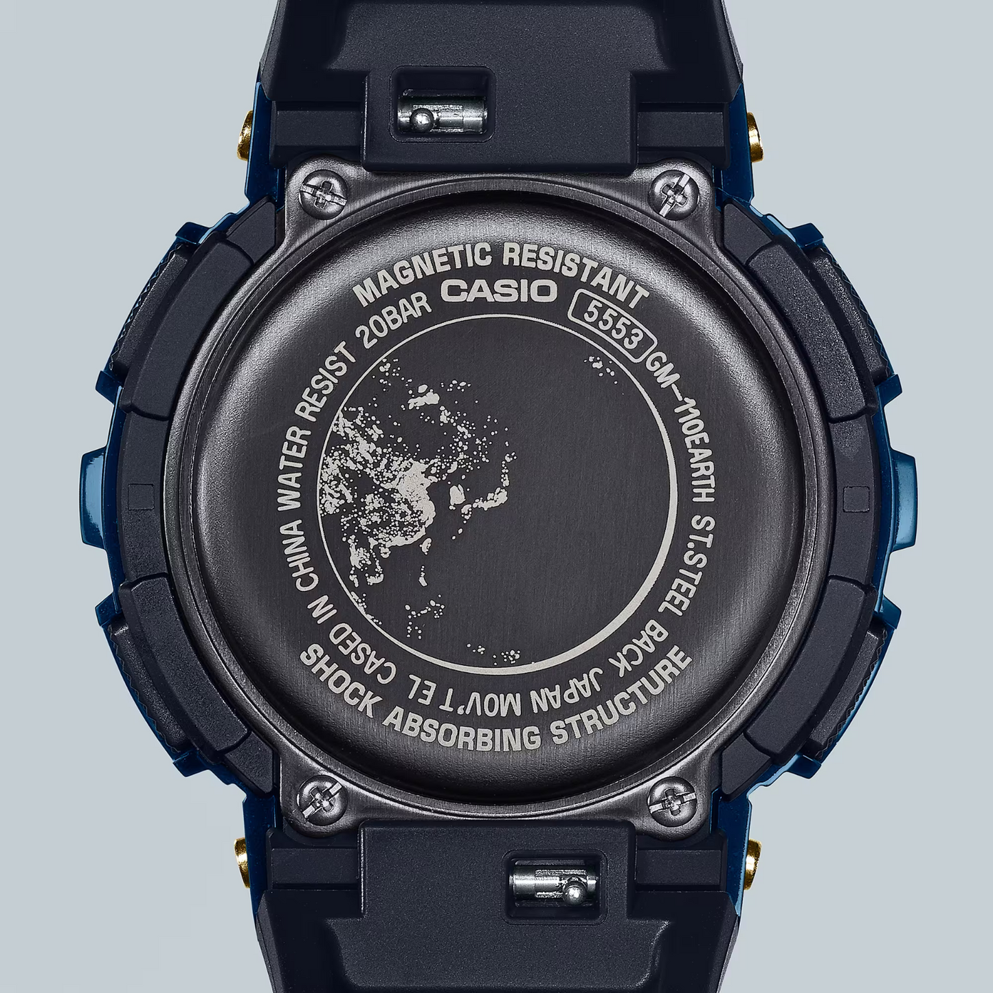 Casio G-Shock Analog Digital Limiter Earth Resin SS Watch GM-110EARTH-1