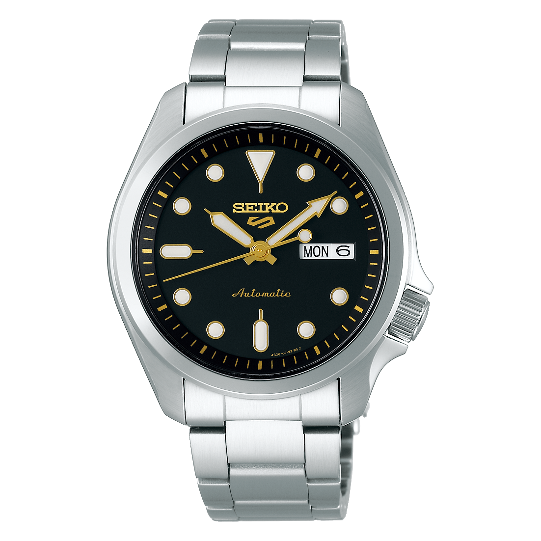 Seiko 5 Sports 40mm Full Stainless Steel Black Dial Automatic Watch SRPE57K1