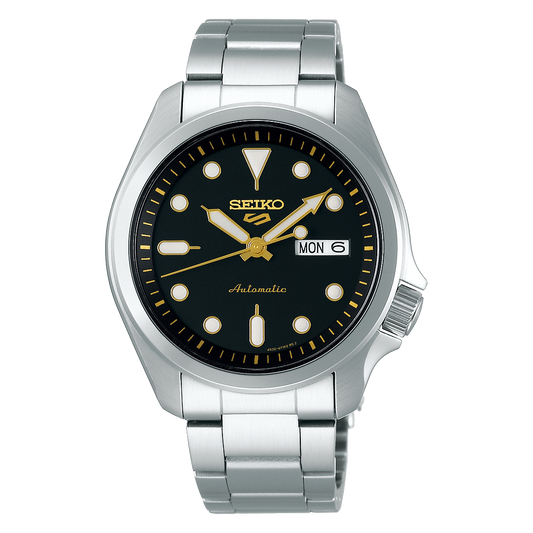 Seiko 5 Sports 40mm Full Stainless Steel Black Dial Automatic Watch SRPE57K1