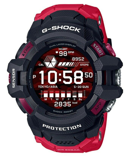 Casio G-Shock G-Squad Pro Red Resin Smartwatch - GSW-H1000-1A4