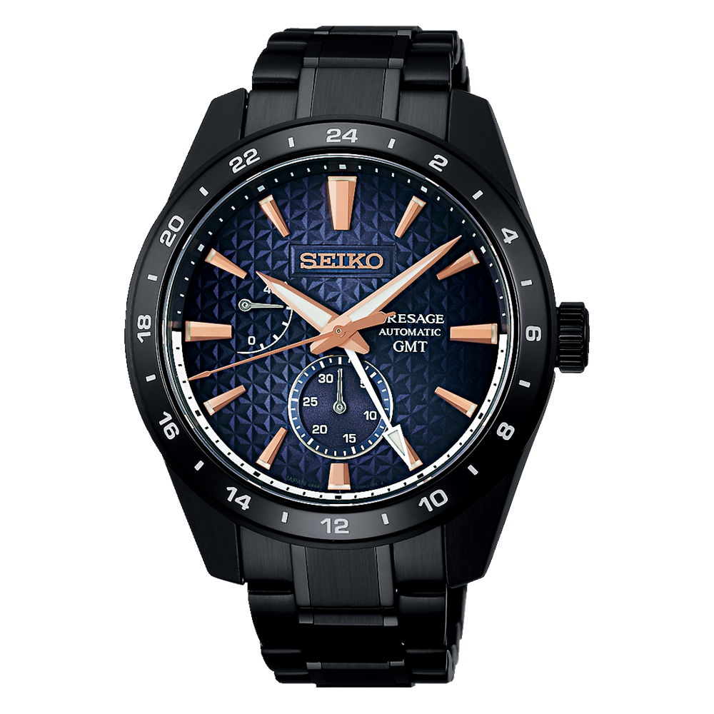 Seiko Presage Sharp Edged Series LE 42.4 MM Automatic GMT Watch SPB361J1
