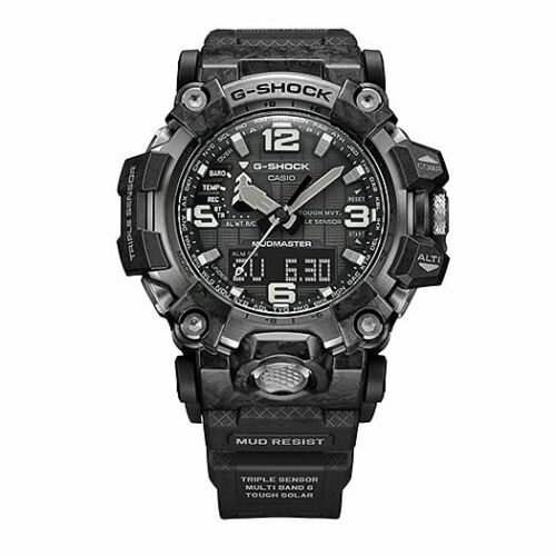 Casio G-Shock Mudmaster Tough Solar Radio Black Carbon Core Watch GWG-2000-1A1