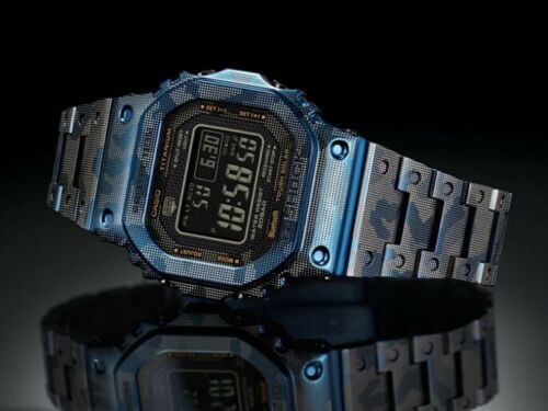 Casio G-Shock Standard Digital Bluetooth Blue Camo Titanium Watch GMW-B5000TCF-2
