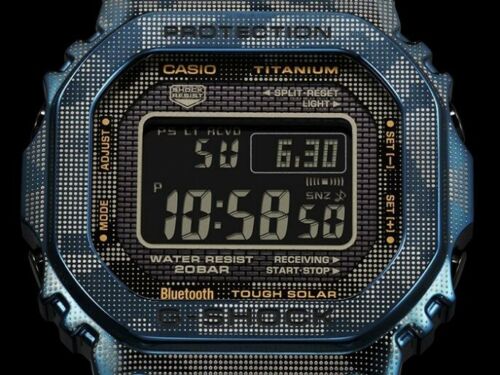 Casio G-Shock Standard Digital Bluetooth Blue Camo Titanium Watch GMW-B5000TCF-2