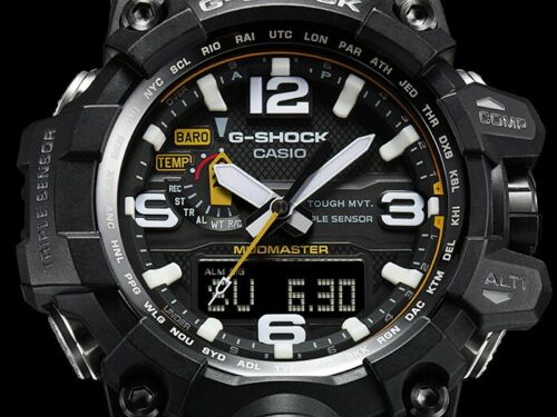 Casio G-Shock Mudmaster Triple Sensor Tough Solar Radio Resin Watch GWG-1000-1A3