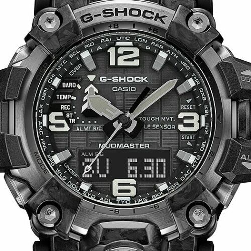 Casio G-Shock Mudmaster Tough Solar Radio Black Carbon Core Watch GWG-2000-1A1