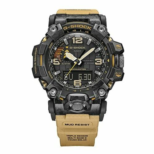 Casio G-Shock Mudmaster Tough Solar Tan Carbon Core Guard Watch GWG-2000-1A5