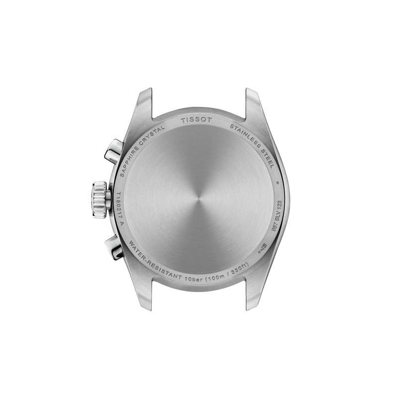 Tissot PR 100 Chronograph 36mm T150.217.11.131.00 stainless steel case back view