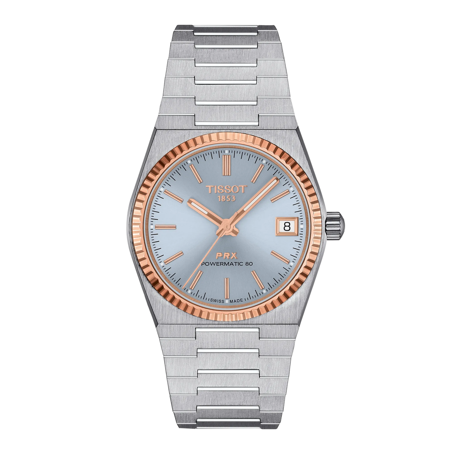 TISSOT PRX GOLD 35MM Automatic Ice Blue Dial Watch T931.207.41.351.00