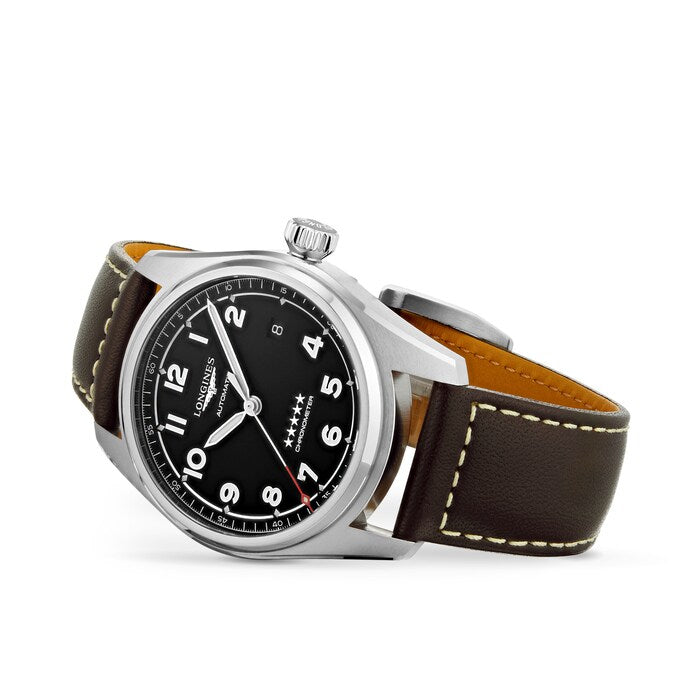 Longines Spirit 40 MM Automatic Stainless Black Dial Watch L38104530