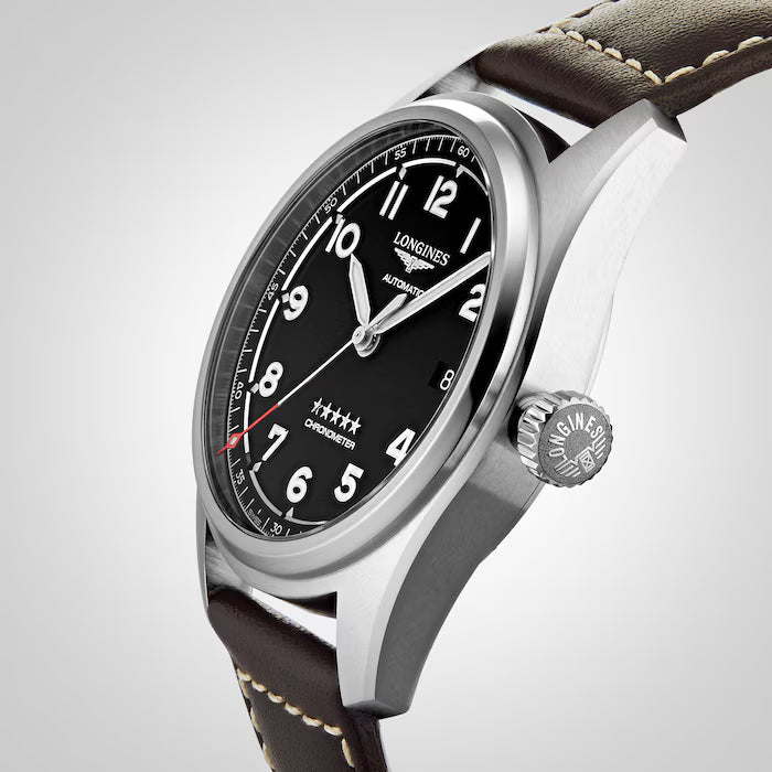 Longines Spirit 40 MM Automatic Stainless Black Dial Watch L38104530