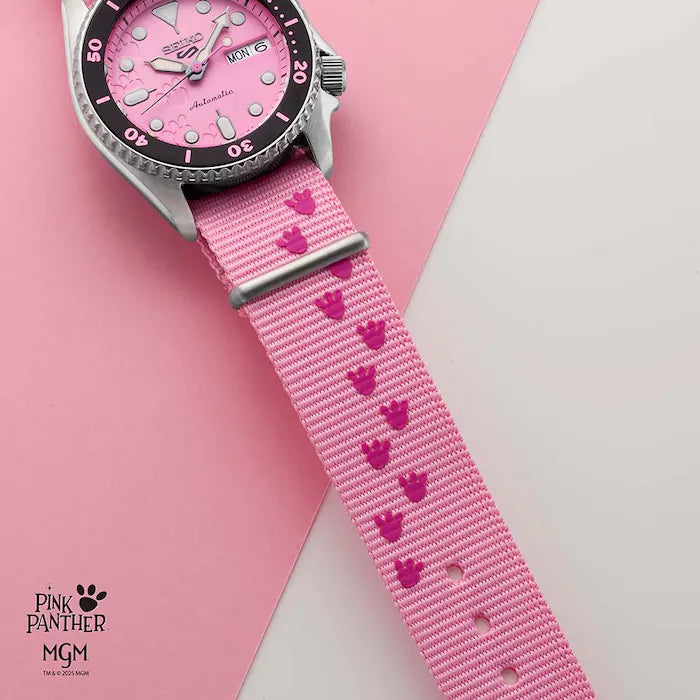 Seiko 5 Sports SKX Series Pink Panther LE of 9,999 Pieces 38 MM SS Pink Dial Automatic Watch SRPM07K1