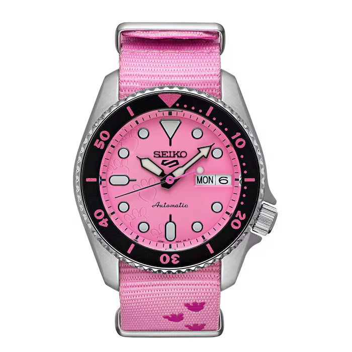 Seiko 5 Sports SKX Series Pink Panther LE of 9,999 Pieces 38 MM SS Pink Dial Automatic Watch SRPM07K1