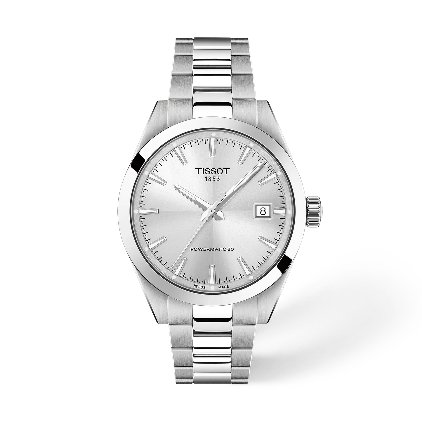 Tissot Gentleman 38 MM Automatic 80 SS Silver Dial Watch T165.807.11.031.00