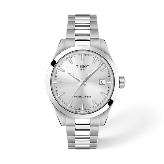 Tissot Gentleman 38 MM Automatic 80 SS Silver Dial Watch T165.807.11.031.00