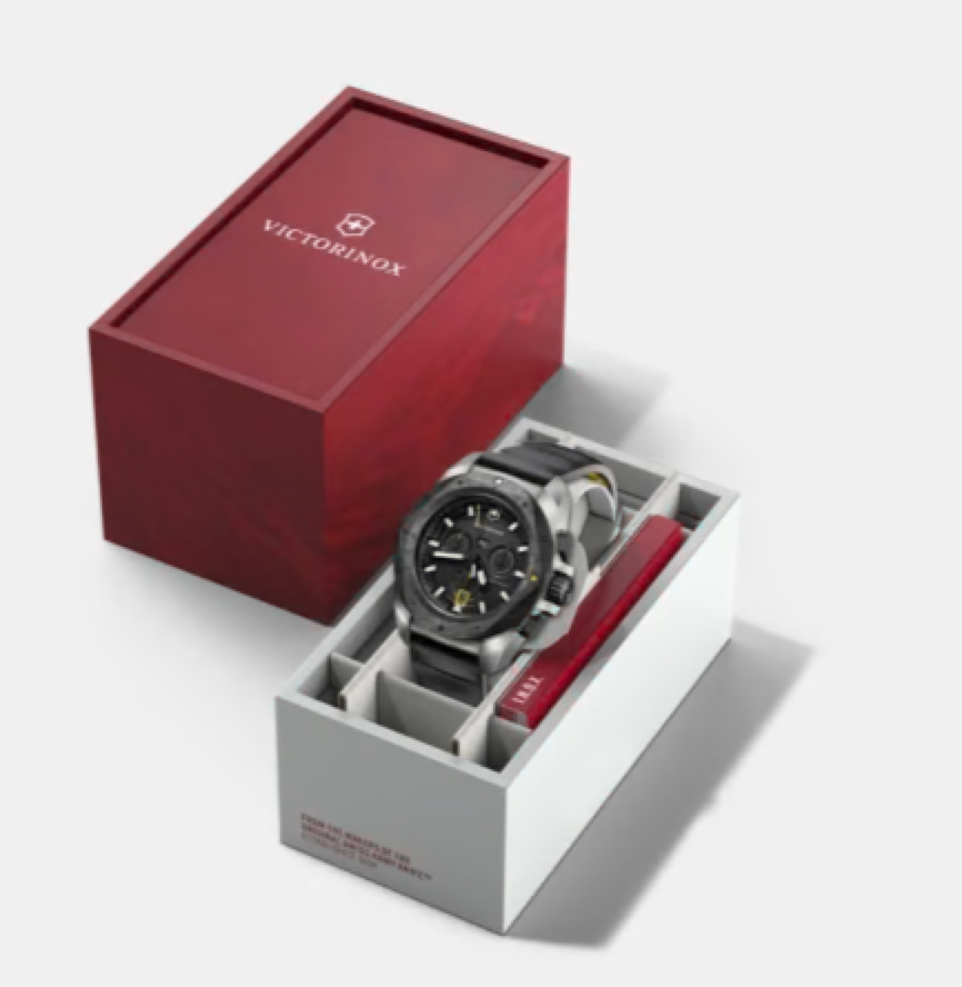 Victorinox I.N.O.X. Chronograph 43 MM Black Bracelet Black Dial Watch 242011