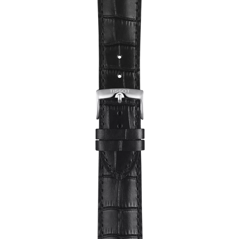 Tissot Chrono L 42mm T116.417.16.052.00 black leather strap detail