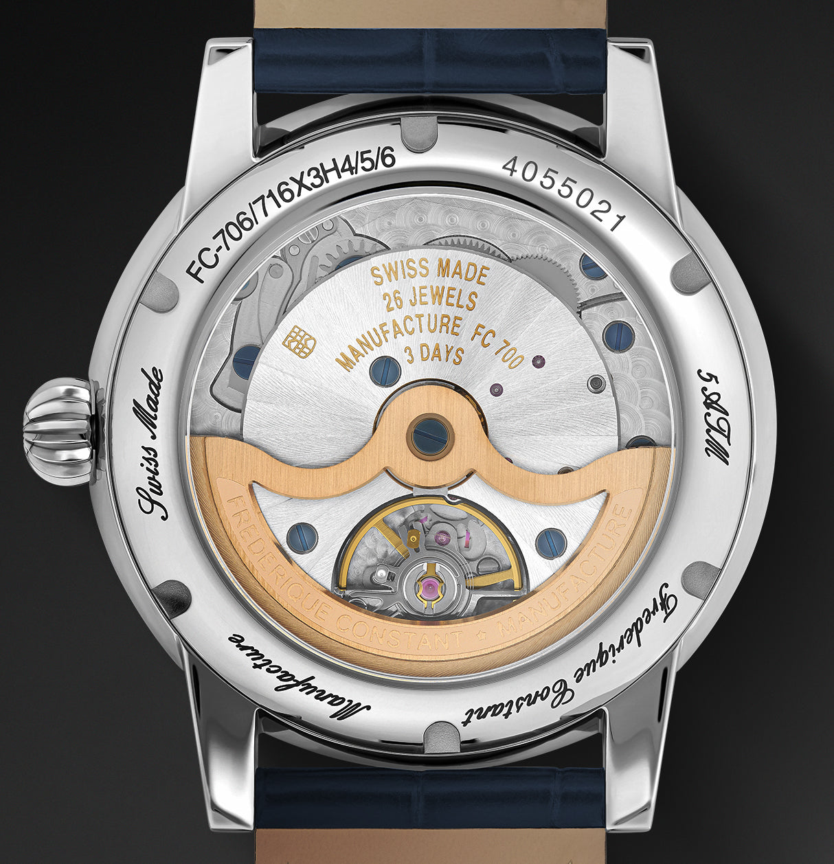 Frederique Classic Date Manufacture Automatic 40 MM SS Silver Dial Watch FC-706S3H6