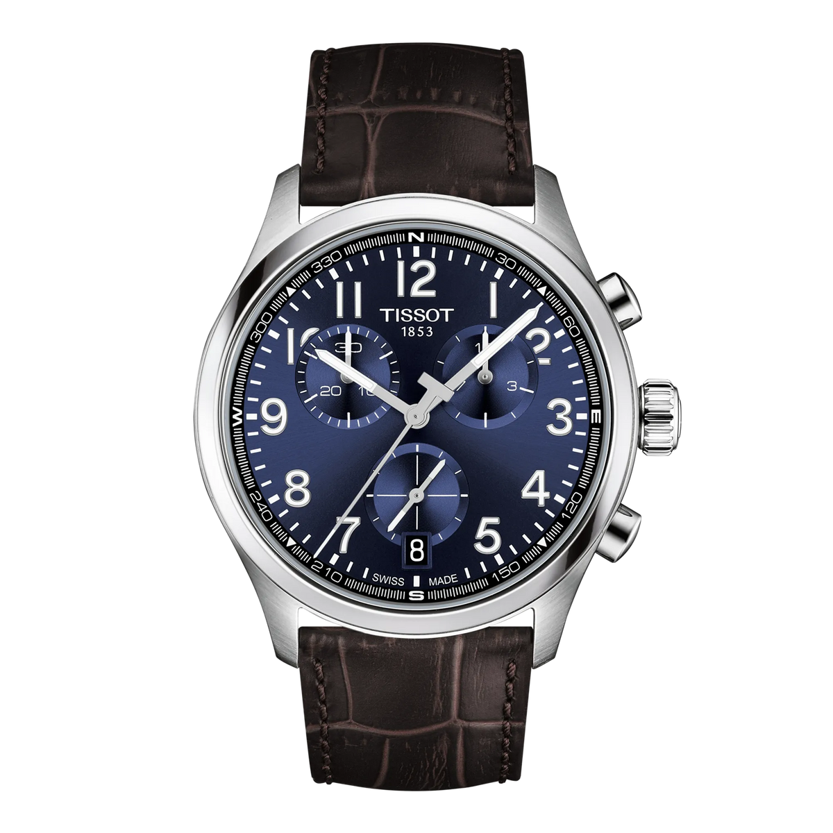 Tissot Chrono L 42mm blue dial quartz chronograph T116.417.16.042.00 - front studio view