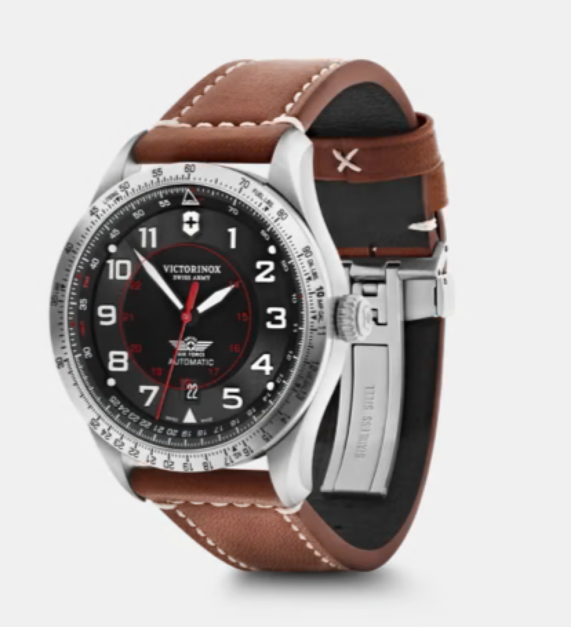 Victorinox AirBoss Mechanical 42 MM Stainless Steel Black Dial Watch 241973