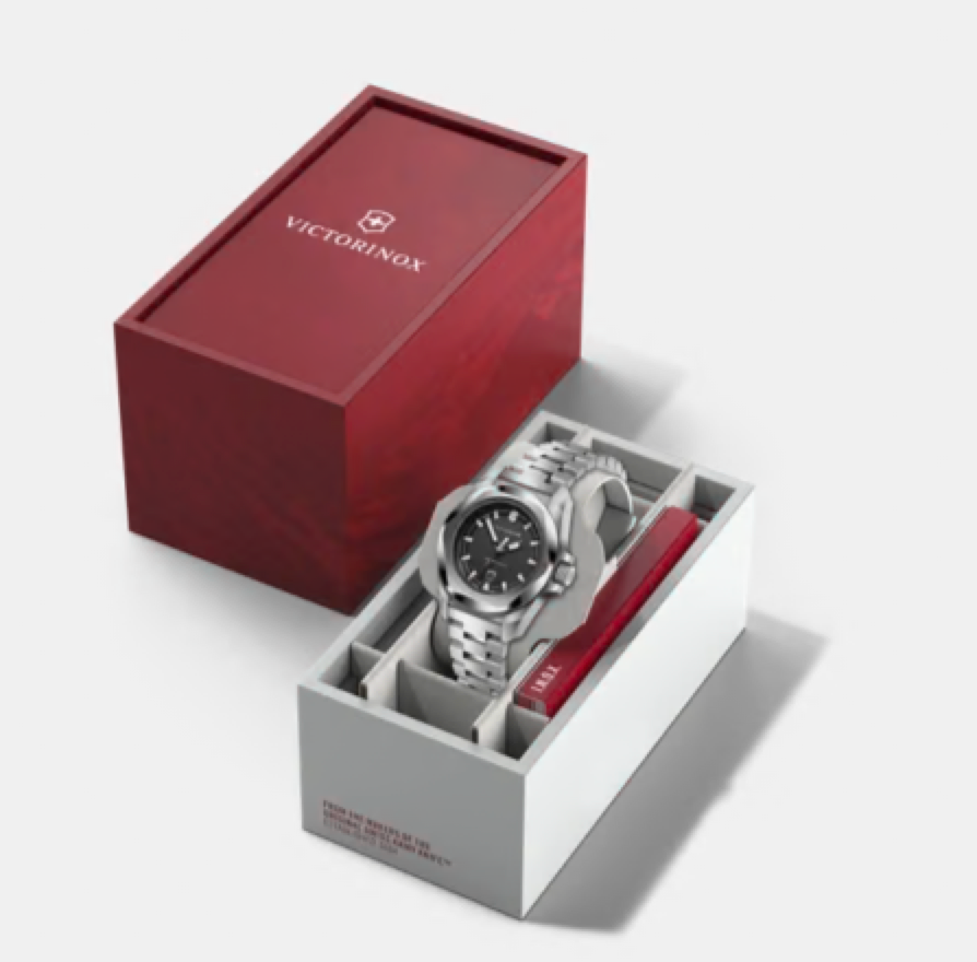 Victorinox I.N.O.X. Small Craftsmanship 32 MM Stainless steel Grainy Dial Watch 242036