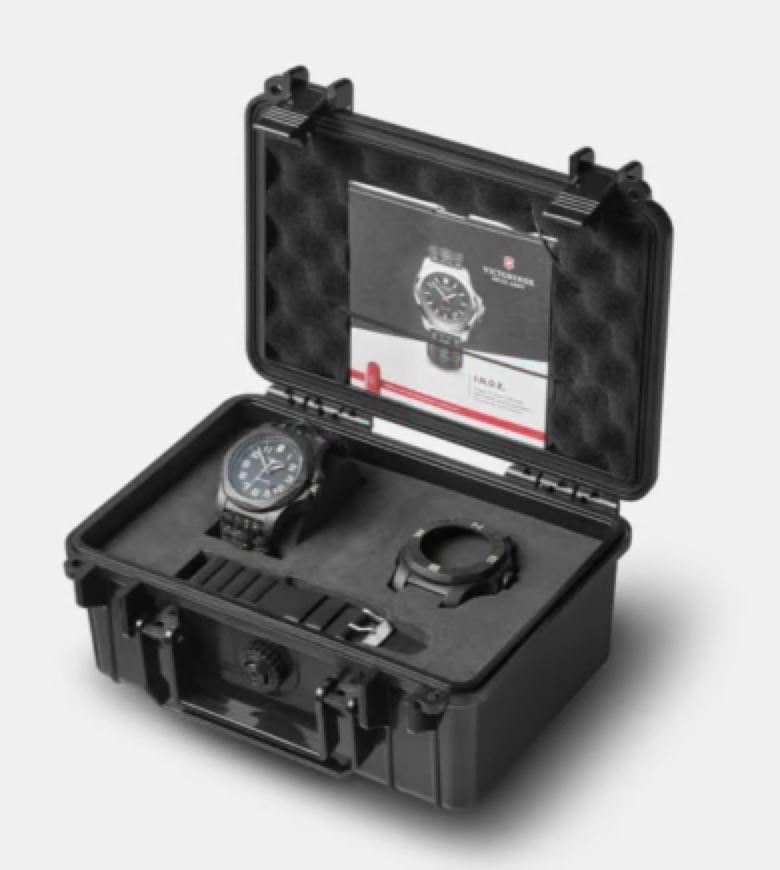 Victorinox I.N.O.X. Carbon 43 MM Black Bracelet Black Dial Watch 241859