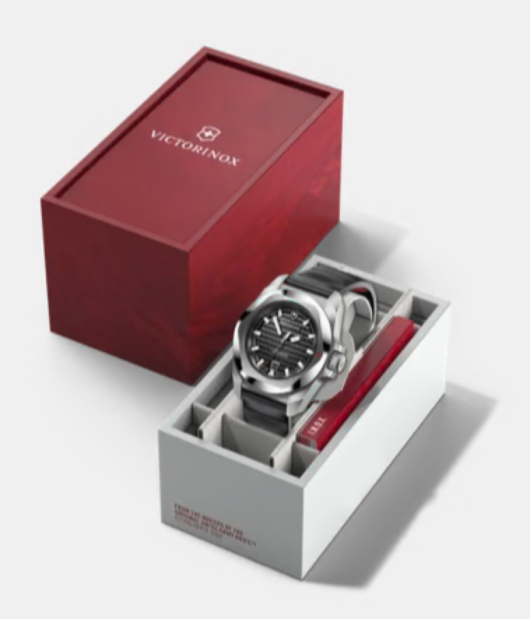 Victorinox I.N.O.X. Automatic 41 MM Black Bracelet Black Dial Watch 242039