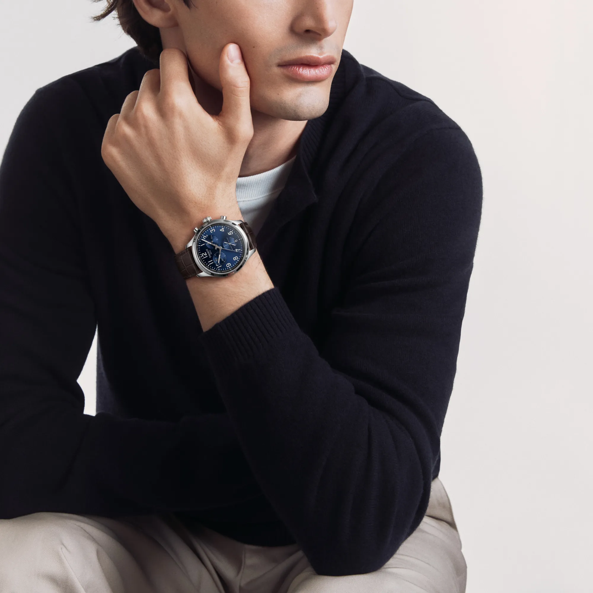 Tissot Chrono L 42mm blue dial quartz chronograph T116.417.16.042.00 - on the wrist