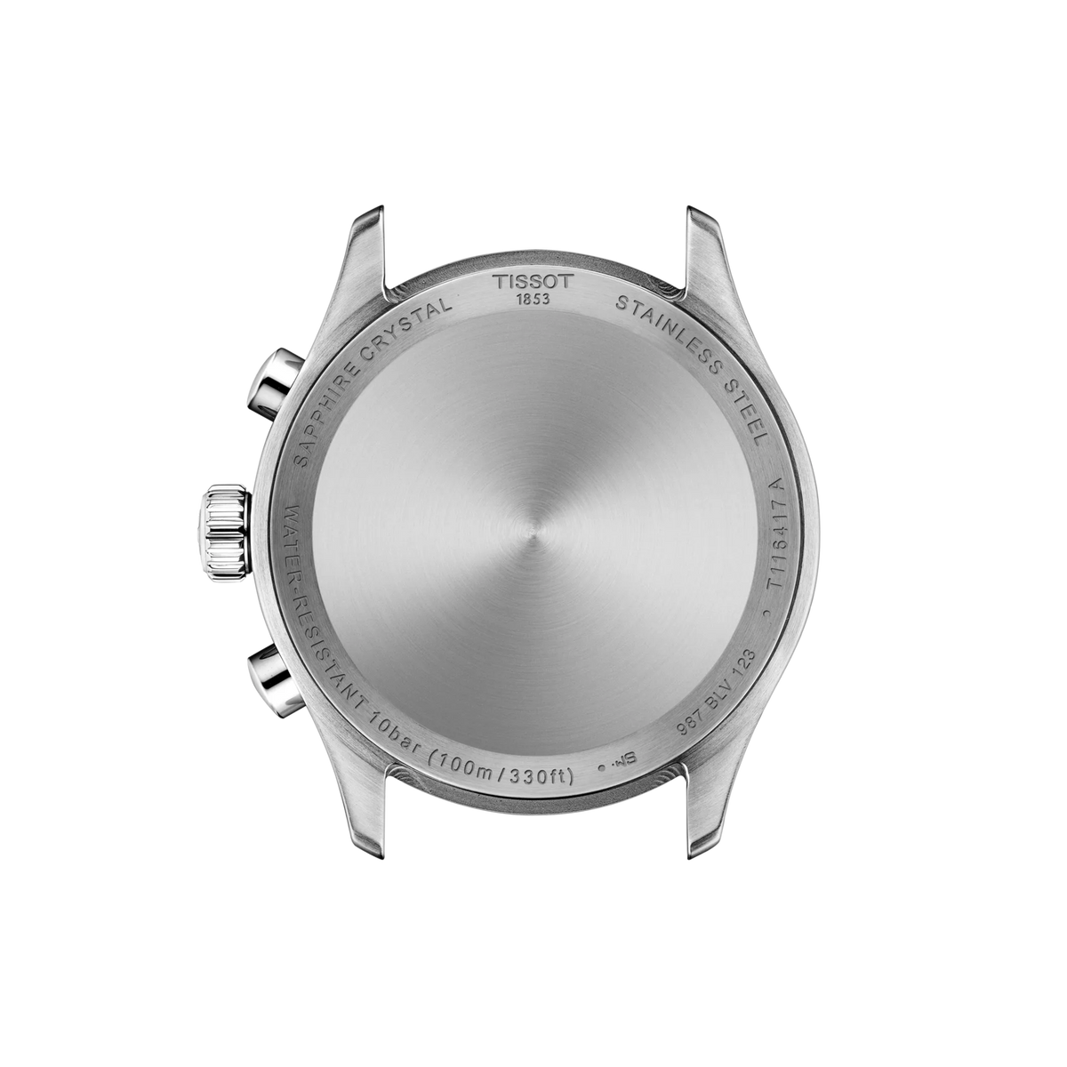 Tissot Chrono L 42mm black dial quartz chronograph T116.417.11.052.00 - case back view