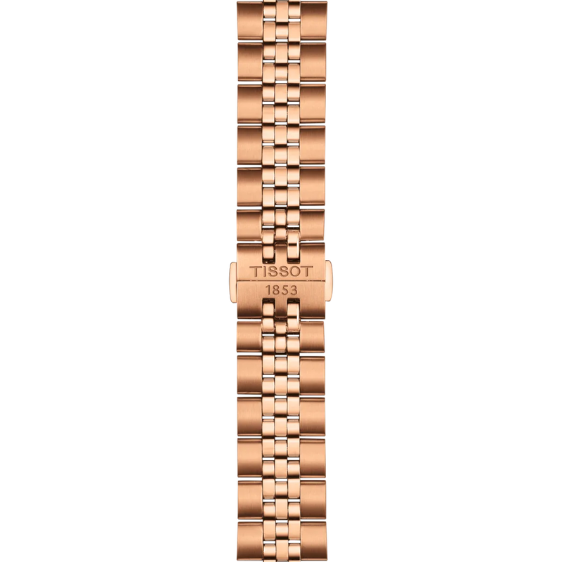 Tissot Ballade T156.410.33.371.00 gold PVD bracelet and clasp detail