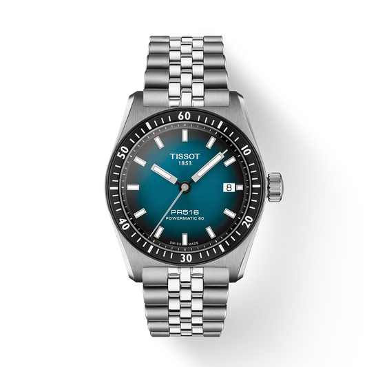 Tissot PR516 Powermatic Stainless 38 MM Graded blue-black Dial Watch T149.407.11.041.00